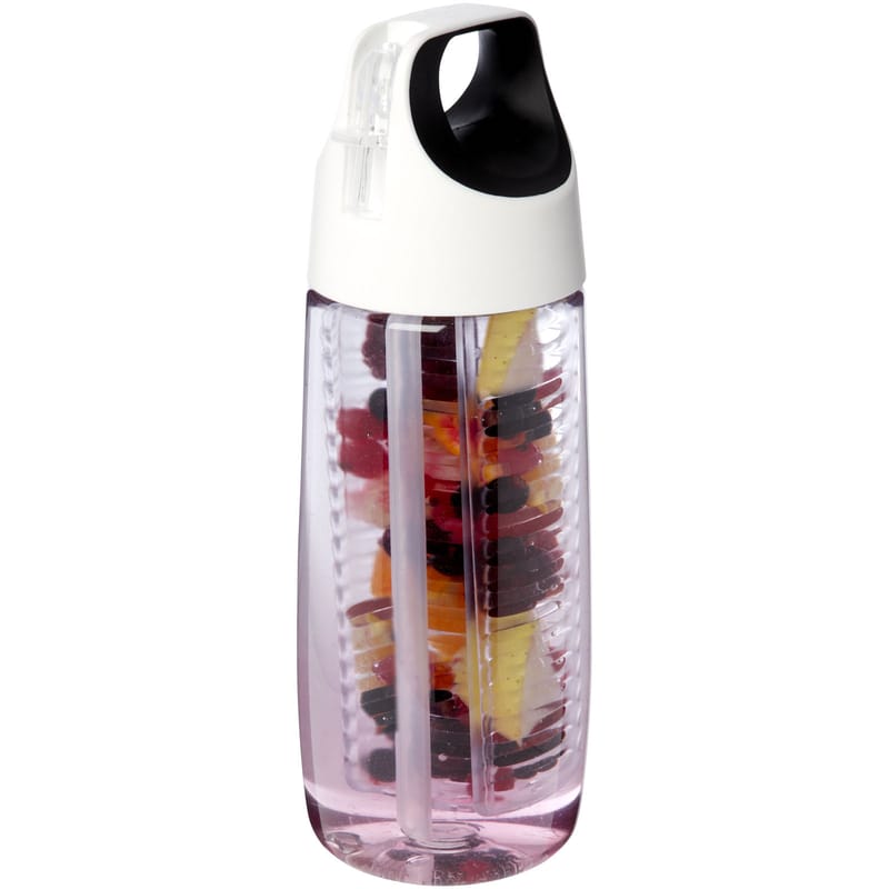 Hydrofruit Recycled Plastic Sport Bottle With Flip Lid and Infuser - 700ml