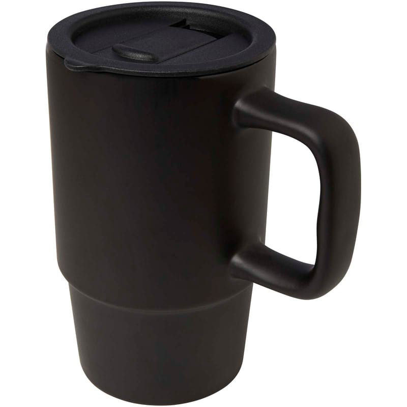 Carter Ceramic Mug With Plastic Lid - 450ml