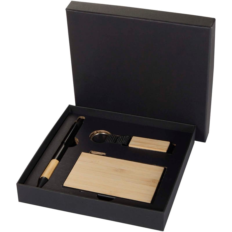 Minka Rcs Recycled Aluminium Ballpoint Pen, Keychain and Rfid Card Holder Gift Set