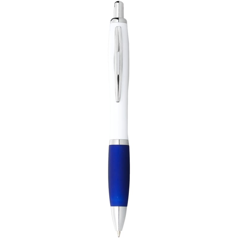 Nash Ballpoint Pen White Barrel and Coloured Grip 