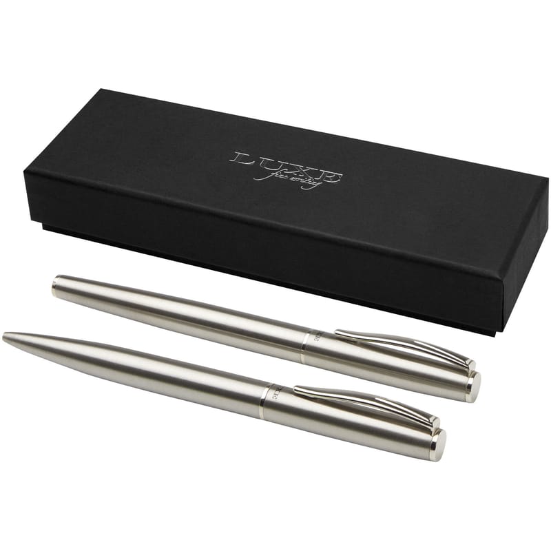 Didimis Recycled Stainless Steel Ballpoint and Rollerball Pen Set 