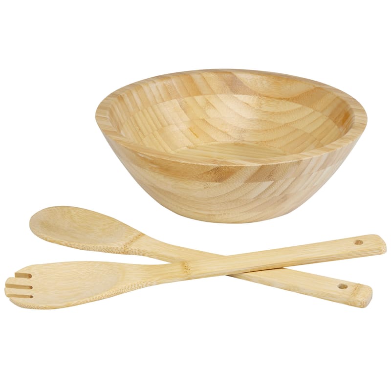 Argulls Bamboo Salad Bowl and Tools