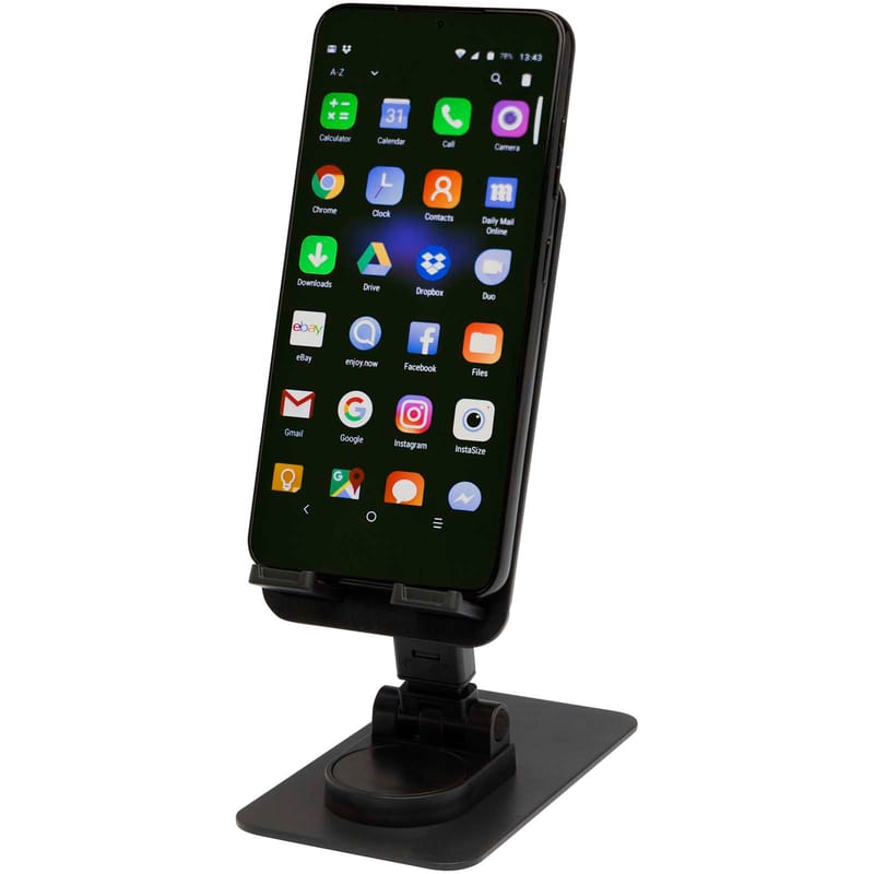 Alhena Recycled Plastic Foldeable Phone Holder With Metal Desk Stand