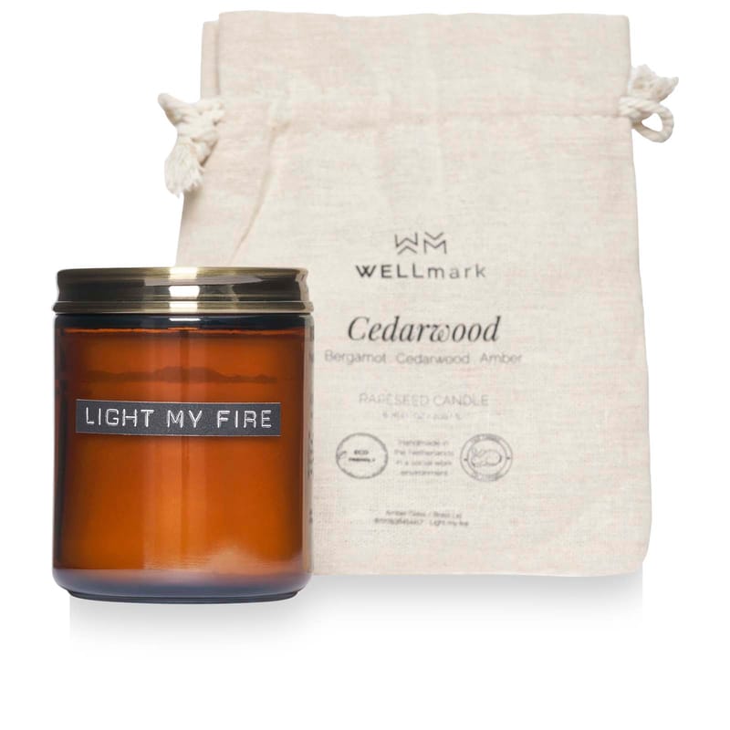 Wellmark Cedar Wood Scented Candle Medium
