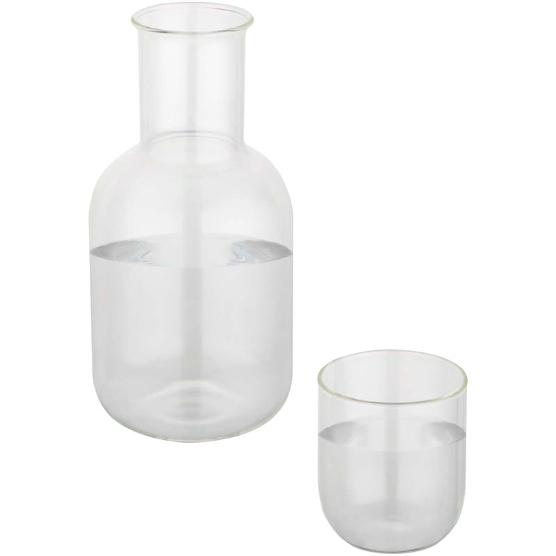 Amelie Glass Carafe and Cup Set With Matt Finish
