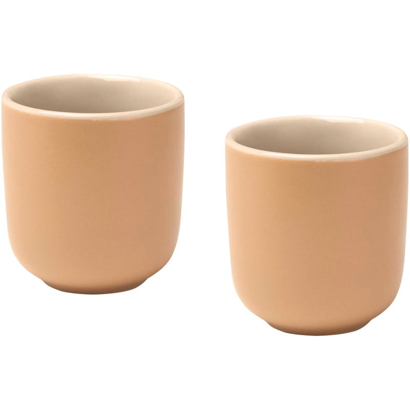 Male Ceramic Espresso Cups With Matt Finish - Set Of 2 - 90ml