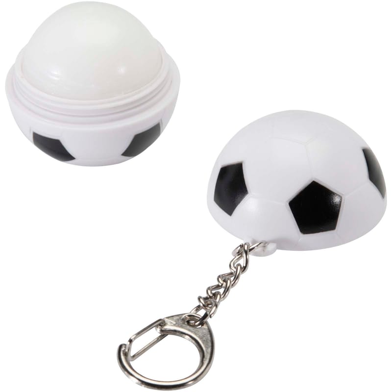 Football-Shaped Vanilla Lip Balm with SPF 15 and Keychain
