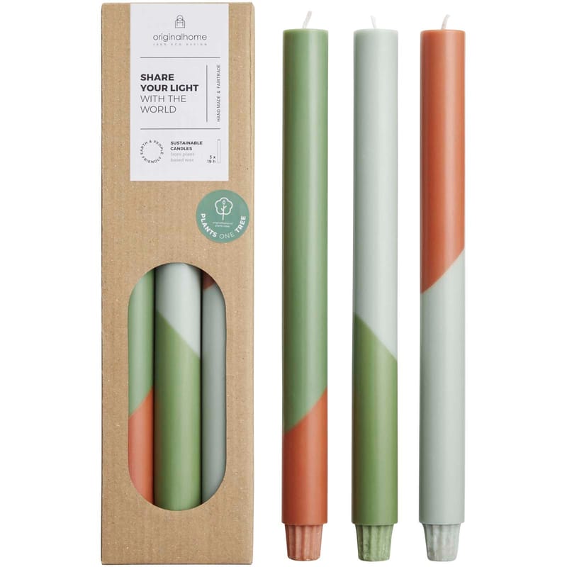 Originalhome Eden Diagonal Candles - Set Of 3