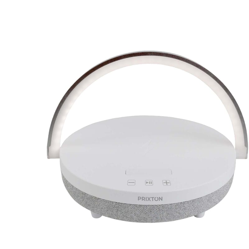 Prixton 4-In-1 10W Bluetooth Speaker With Led Light and Wireless Charging Base