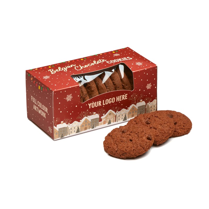 Winter Collection 25 - Eco Biscuit Box - Belgian Chocolate Cookies