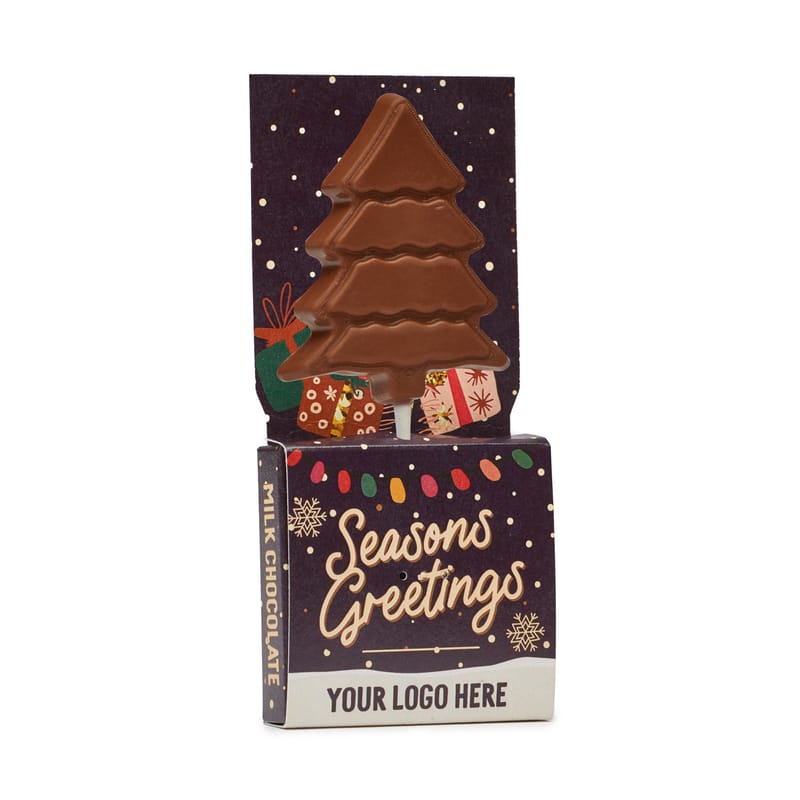 Winter Collection 25 - Eco Lolly Box - Milk Chocolate - Christmas Tree Lolly