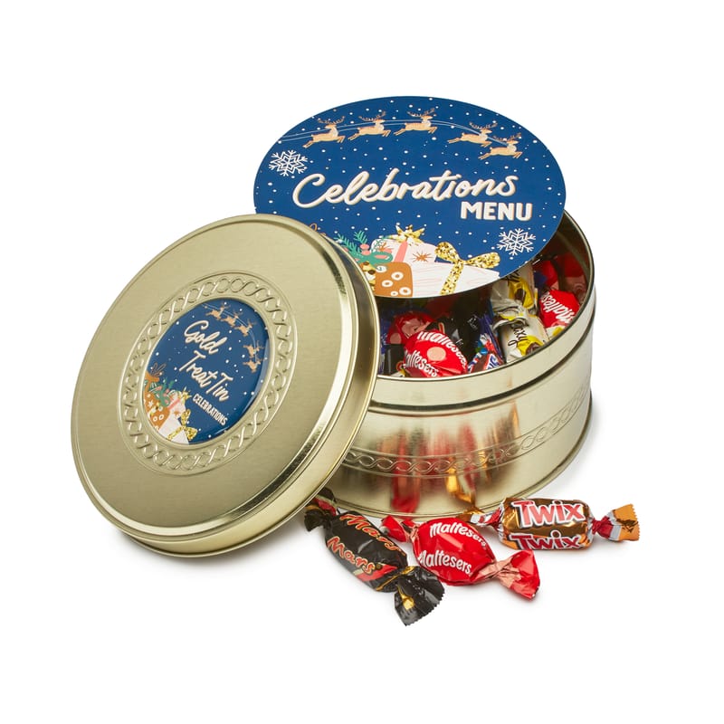 Winter Collection 25 - Gold Treat Tin - Celebrations