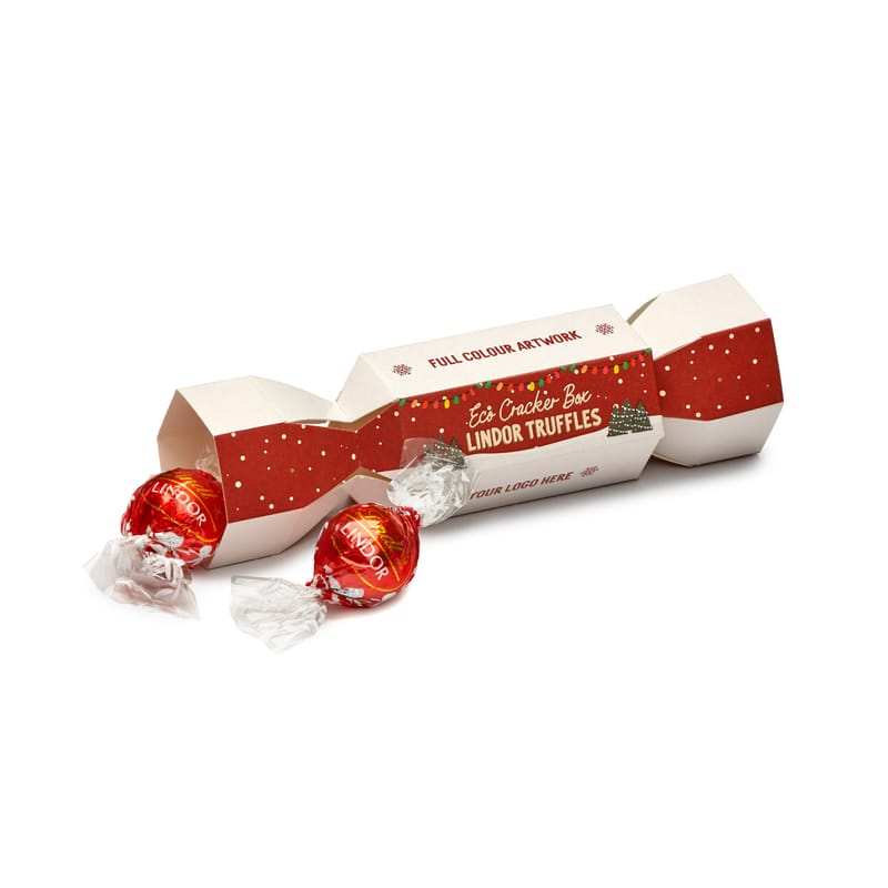 Winter Collection 25 - Eco Cracker Box - Lindor Milk Chocolate Truffles