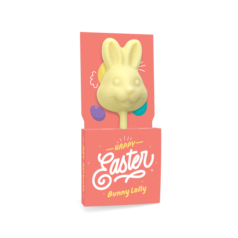 Easter - Eco Lolly Box - White Chocolate - Bunny Lolly