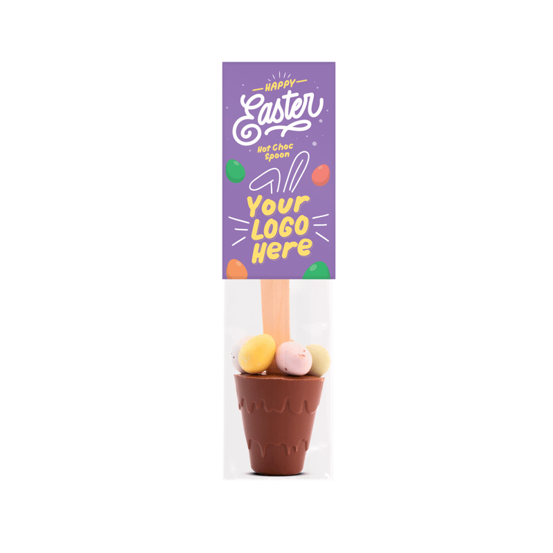 Easter - Eco Info Card - Hot Choc Spoon - with Speckled Eggs
